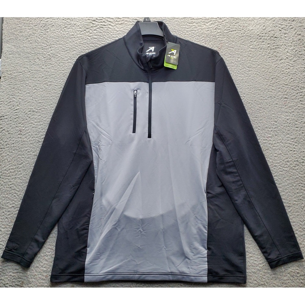 Ahead Golf 1/4 Zip Pullover Mens XL Black Moisture-Wicking Great Fit Performance